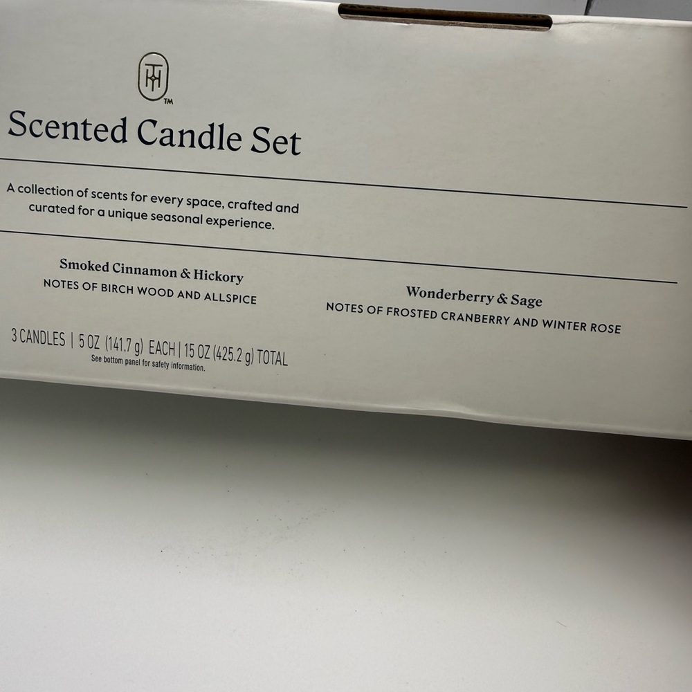 Threshold Scented Candle Set of 3 Fall/Winter Scents 5oz Each - Picture 6 of 7